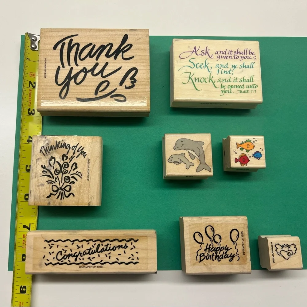 8 Ink Stamps for making Cards, etc